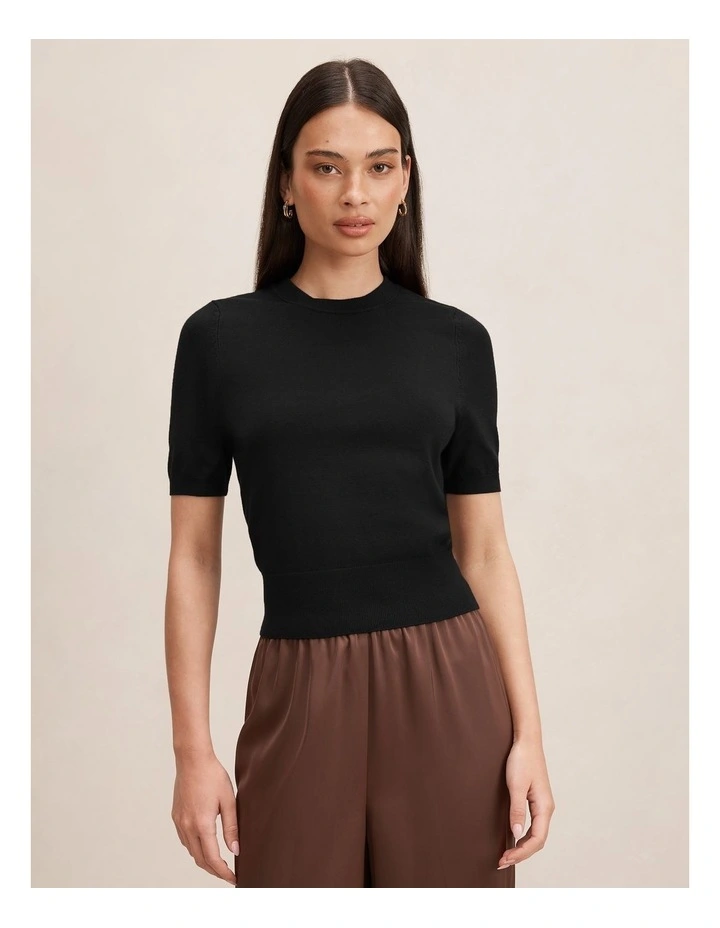 Maisie Short Sleeves T-shirt in Black image 1