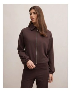 Willow Drawcord Jacket in Brown