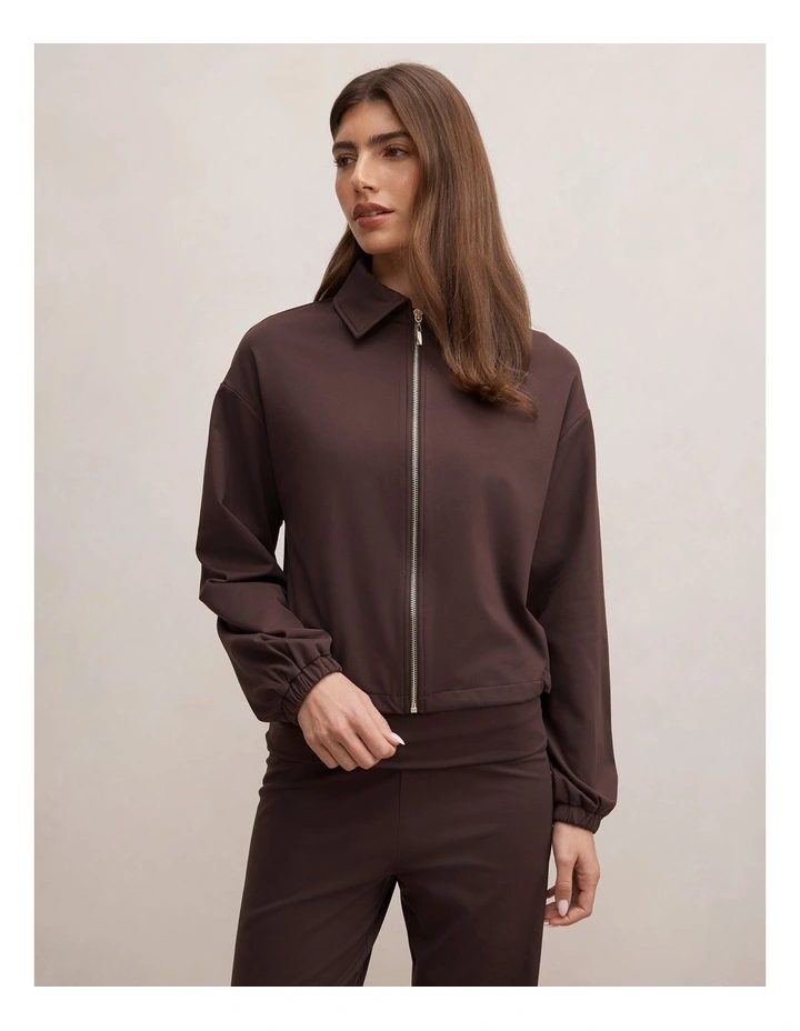 Willow Drawcord Jacket in Brown image 1
