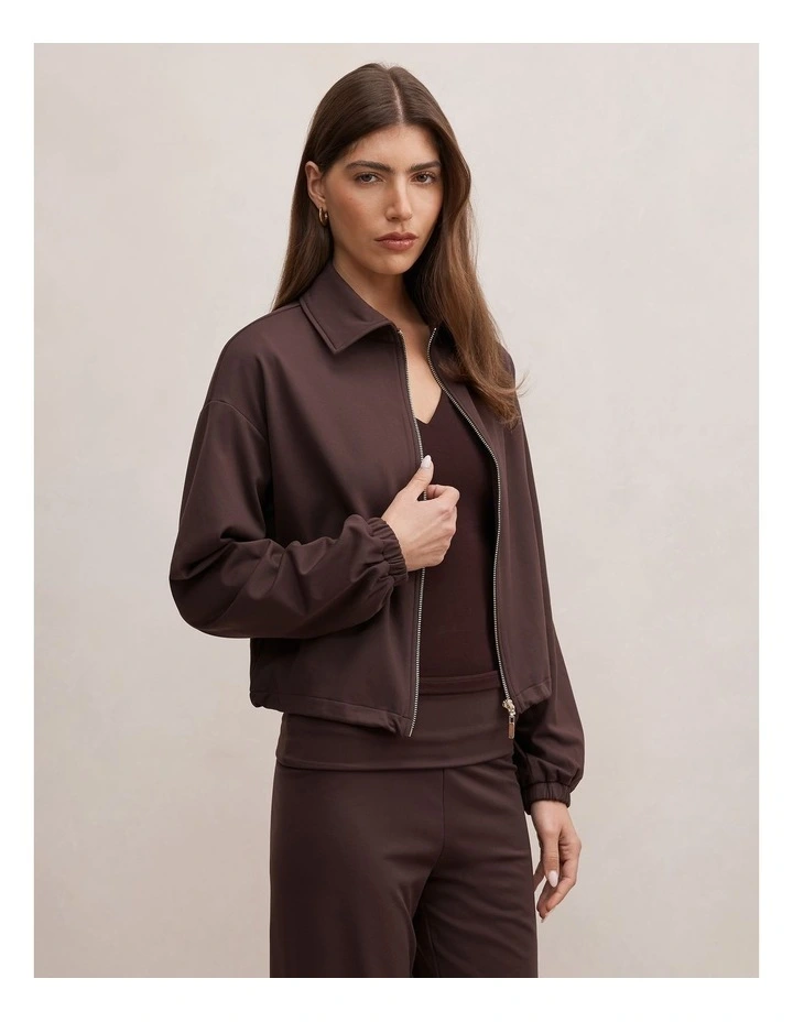 Willow Drawcord Jacket in Brown image 3