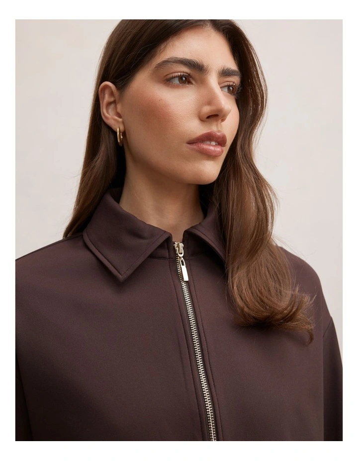 Willow Drawcord Jacket in Brown image 4