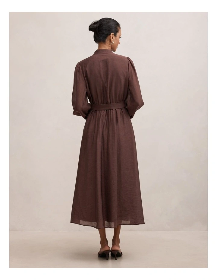 Elena Midi Dress in Brown image 2