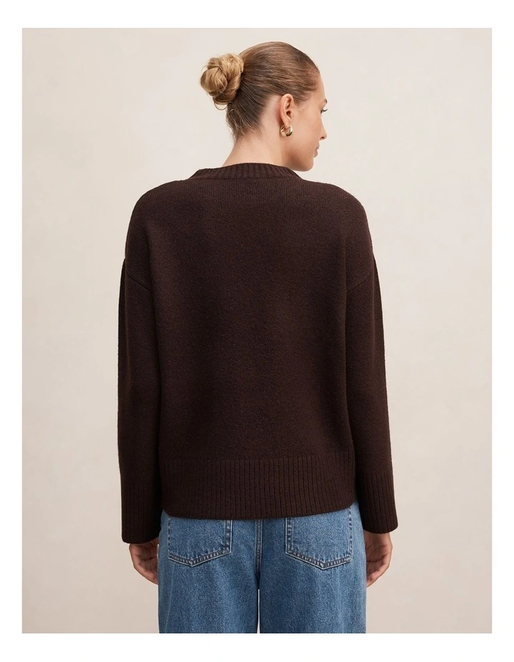 Kerrie Relaxed Sweater in Brown image 2