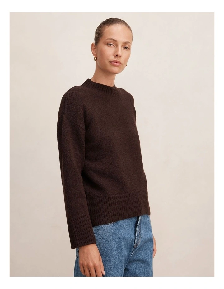 Kerrie Relaxed Sweater in Brown image 3