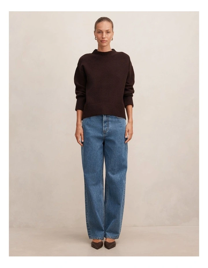 Kerrie Relaxed Sweater in Brown image 5