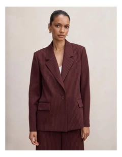 Paloma Single-Breasted Blazer in Red