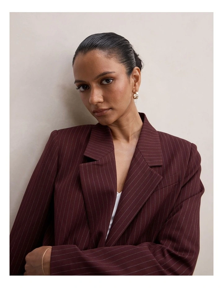 Paloma Single-Breasted Blazer in Red image 3