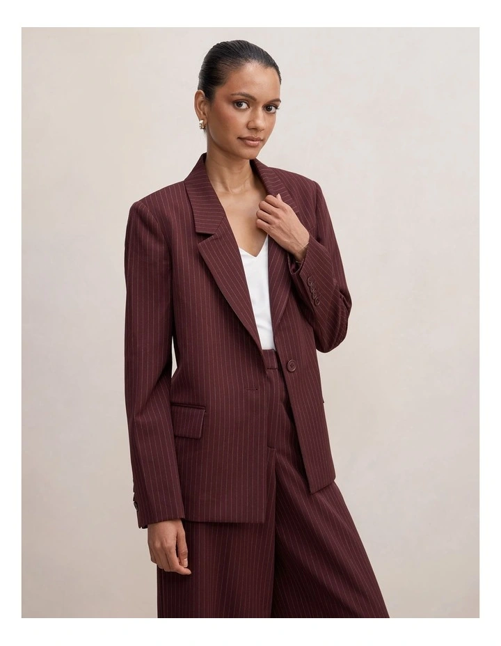 Paloma Single-Breasted Blazer in Red image 4
