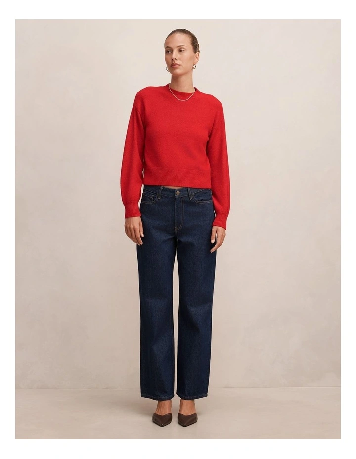 Ruby Crew Neck Sweater in Salsa image 5