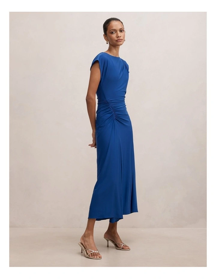 Marissa Jersey Midi Dress in Blue image 3