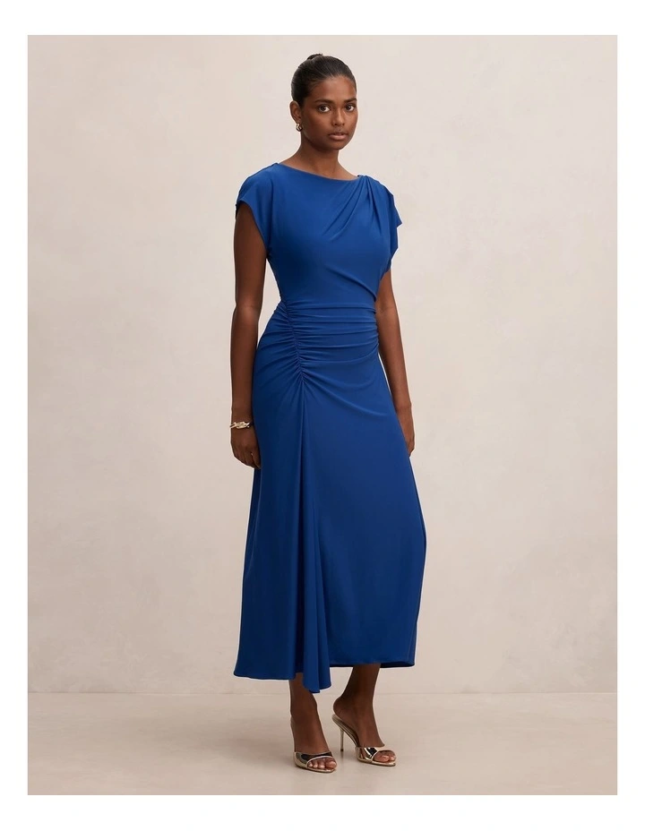Marissa Jersey Midi Dress in Blue image 3