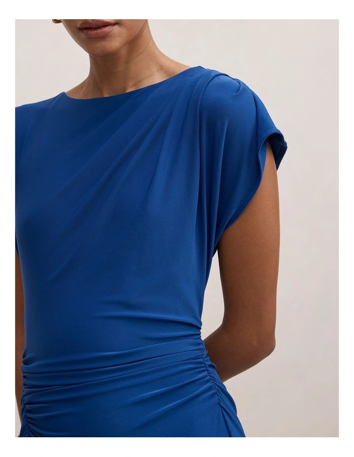 Marissa Jersey Midi Dress in Blue image 4