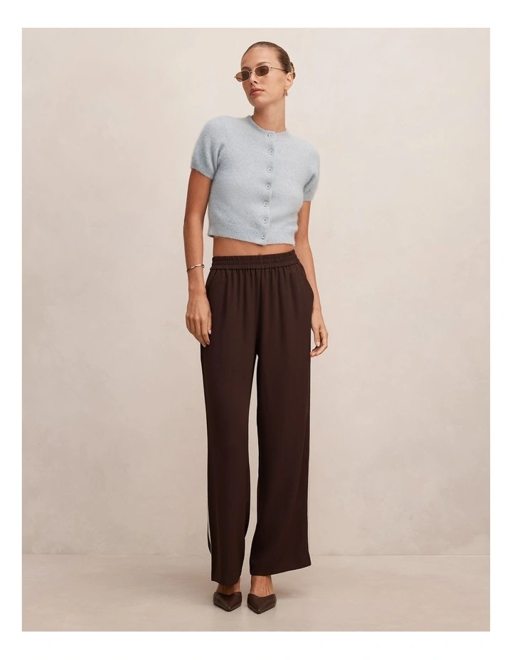 Juniper Button Through Knitted T-shirt in Blue image 5