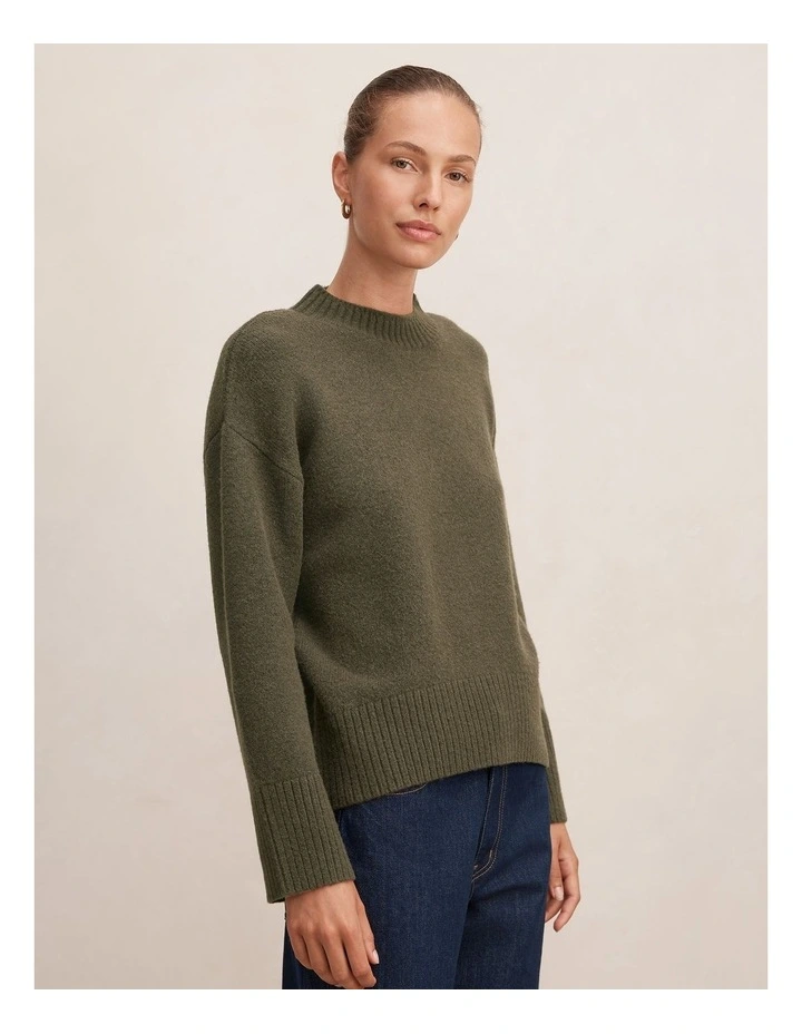 Kerrie Relaxed Sweater in Green image 3