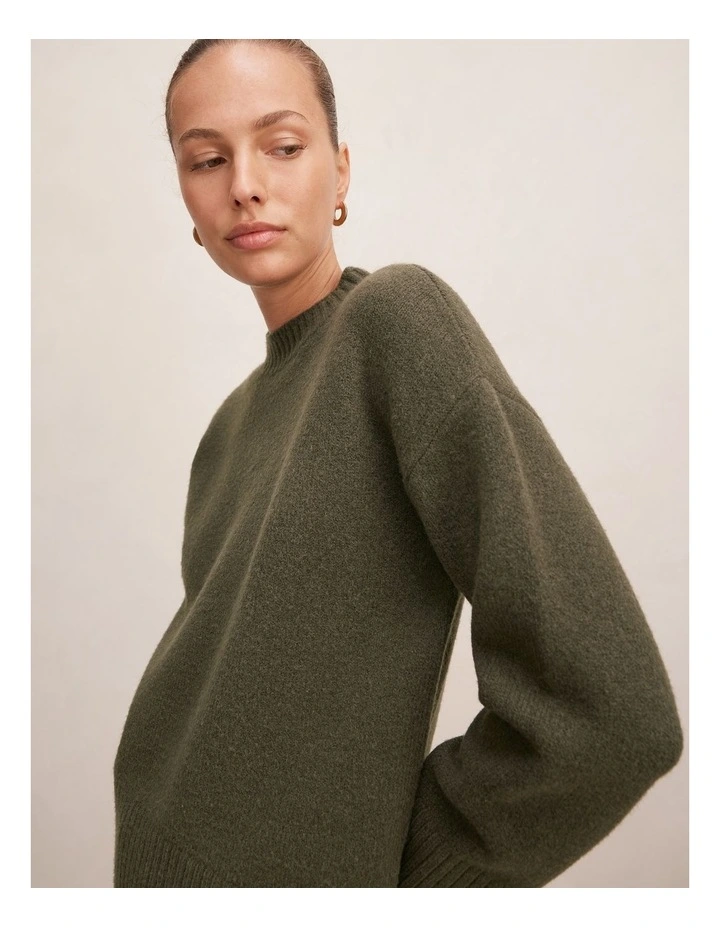 Kerrie Relaxed Sweater in Green image 4