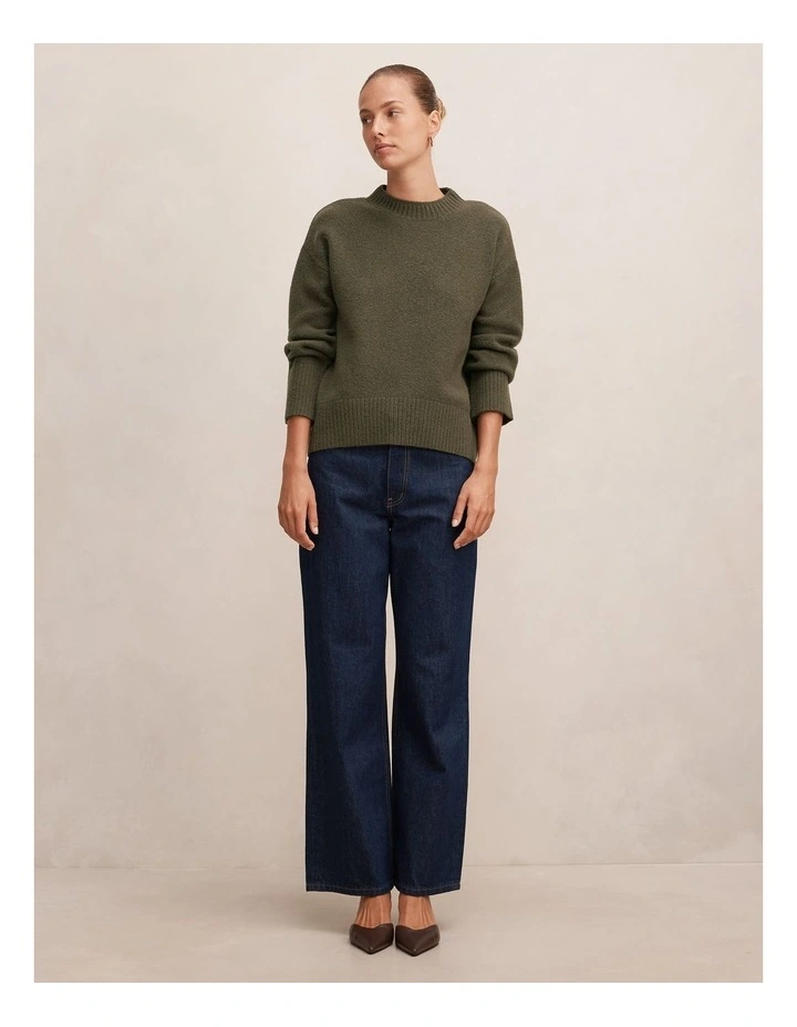 Kerrie Relaxed Sweater in Green image 5