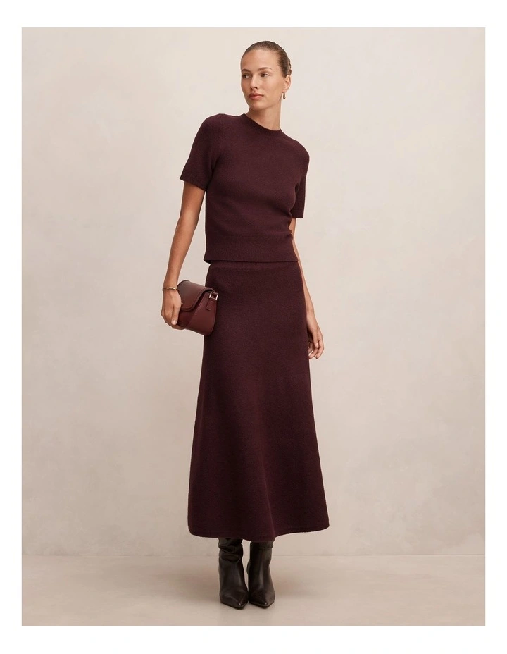 Elliotte Knitted T-shirt in Plum image 5