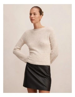 Matilda Wide Neck Jumper in Cream