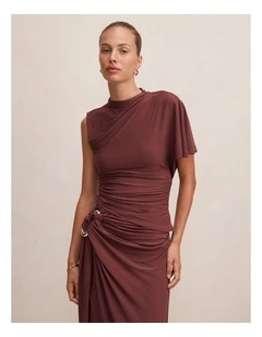 Arlo One Shoulder Top in Red