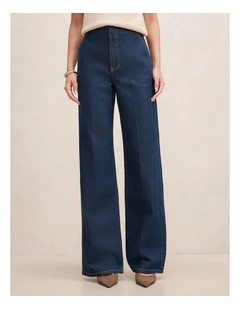 Audrey Wide Leg Jeans in Blue Rinse Wash
