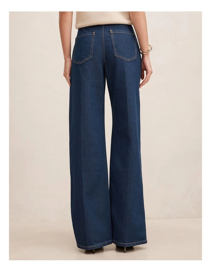 Audrey Wide Leg Jeans in Blue Rinse Wash image 2