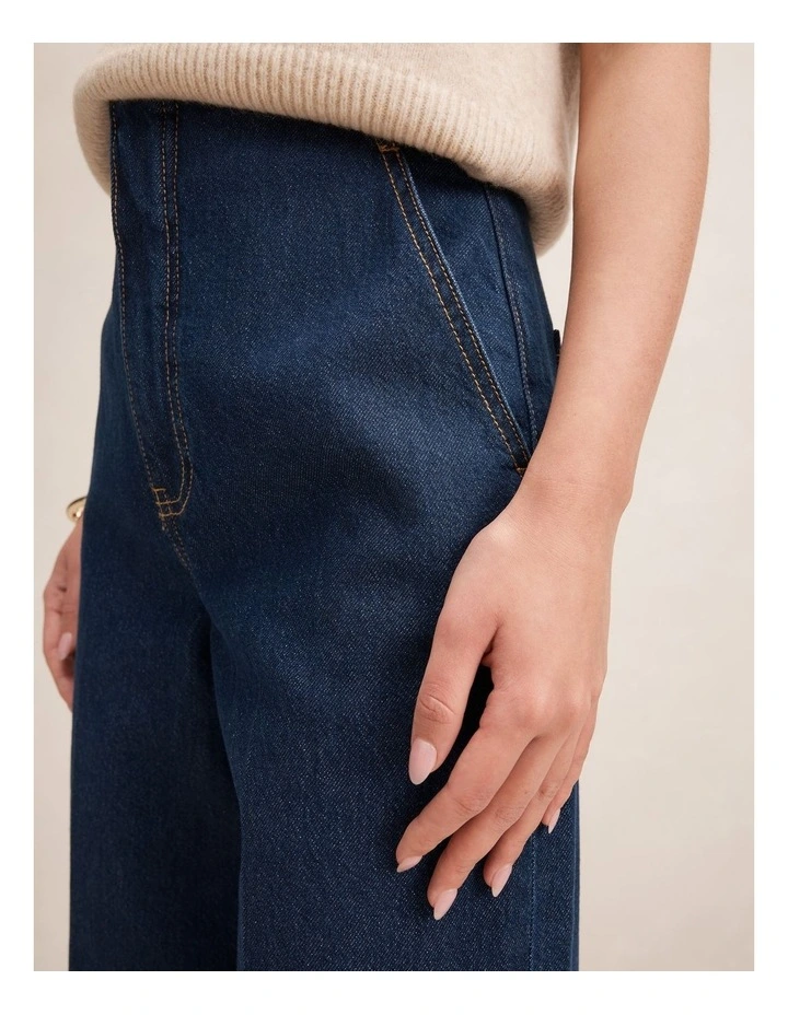 Audrey Wide Leg Jeans in Blue Rinse Wash image 4