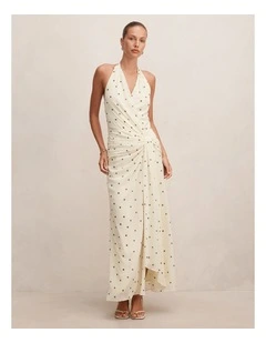 Cartia Wrap Maxi Dress in Yellow