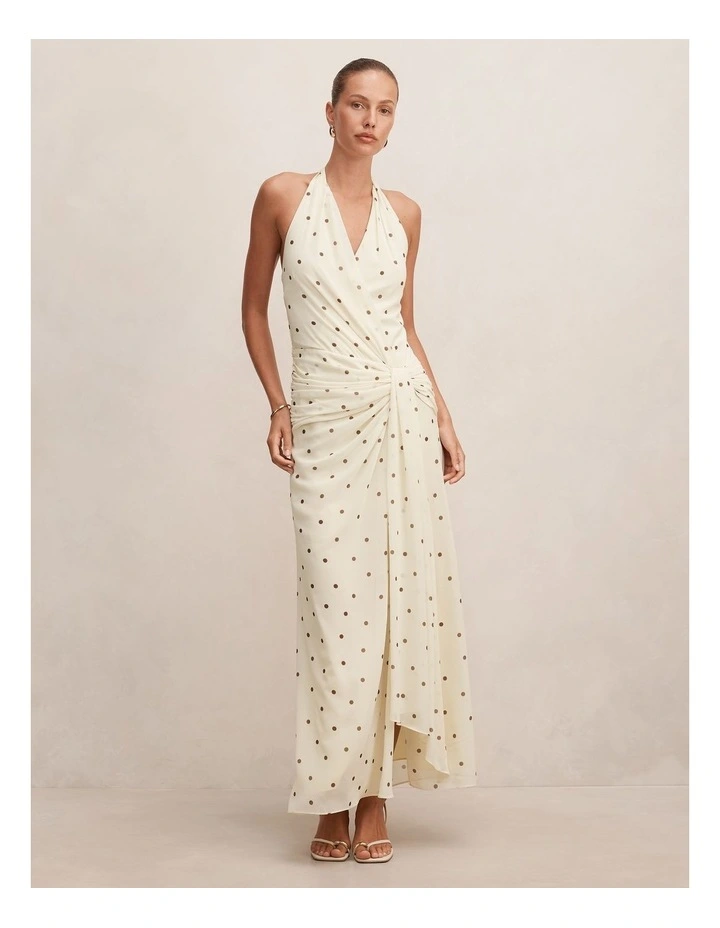 Cartia Wrap Maxi Dress in Yellow image 1