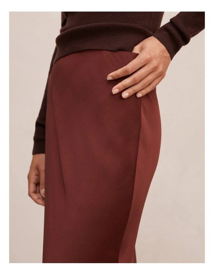 Enola Lace Maxi Skirt in Brown image 4