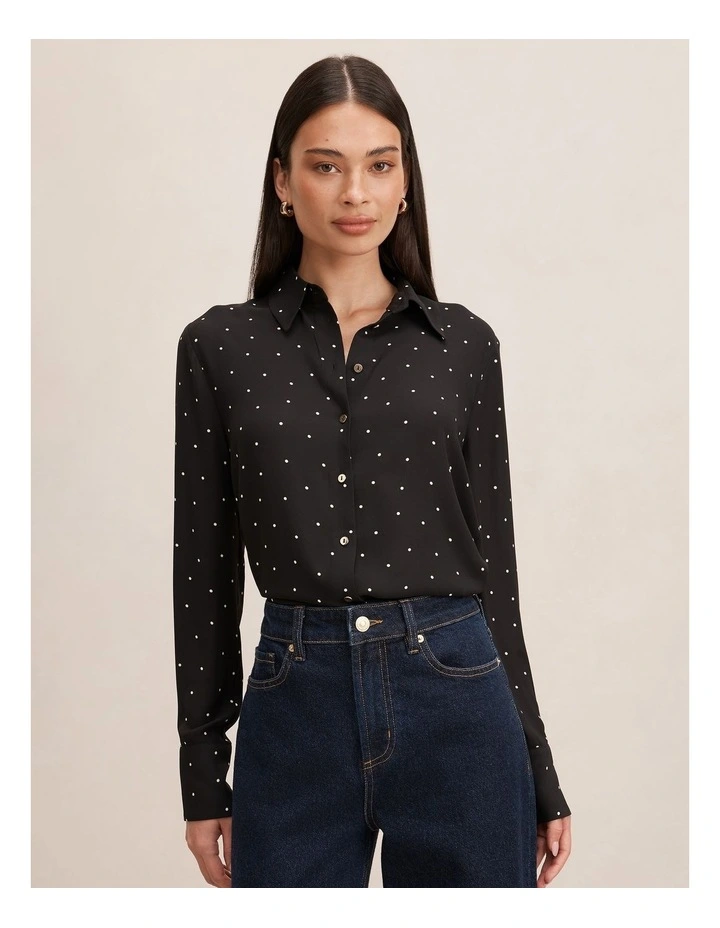 Anne Long Sleeves Shirt in Black image 1