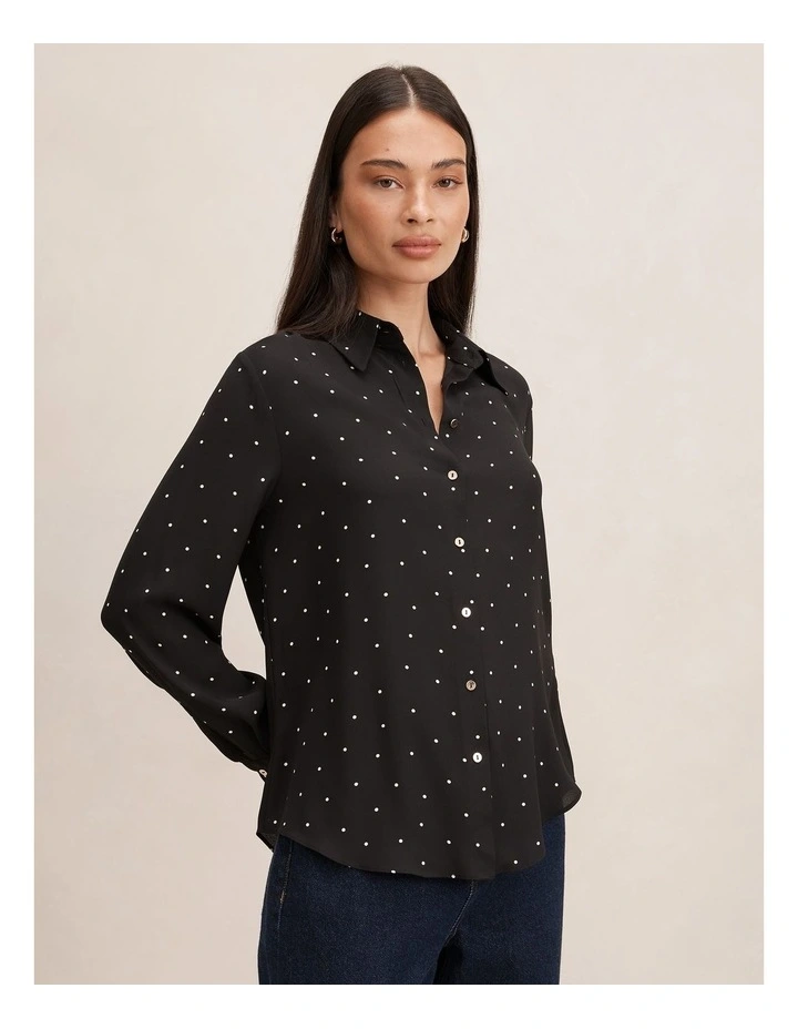 Anne Long Sleeves Shirt in Black image 3