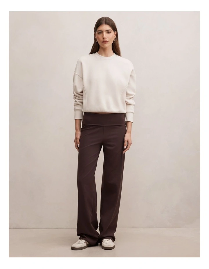 Winnie Fleece Crew Neck Sweater in Cool Taupe image 5