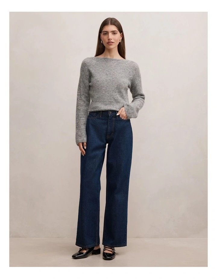 Matilda Ballet Neck Sweater in Grey image 5