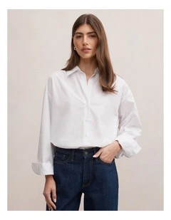 Ivie Oversized Shirt in White