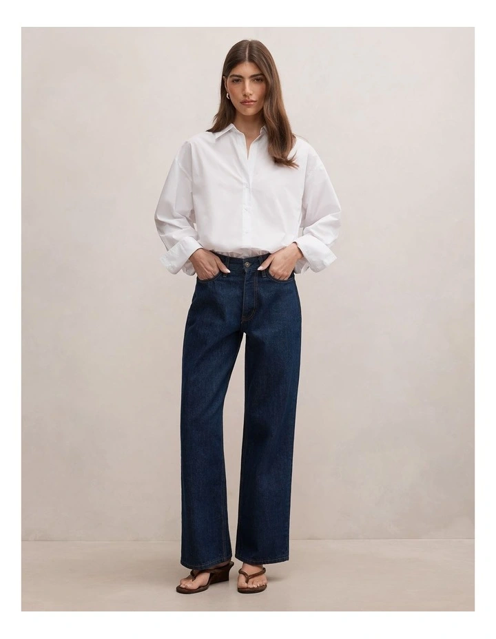 Ivie Oversized Shirt in White image 5