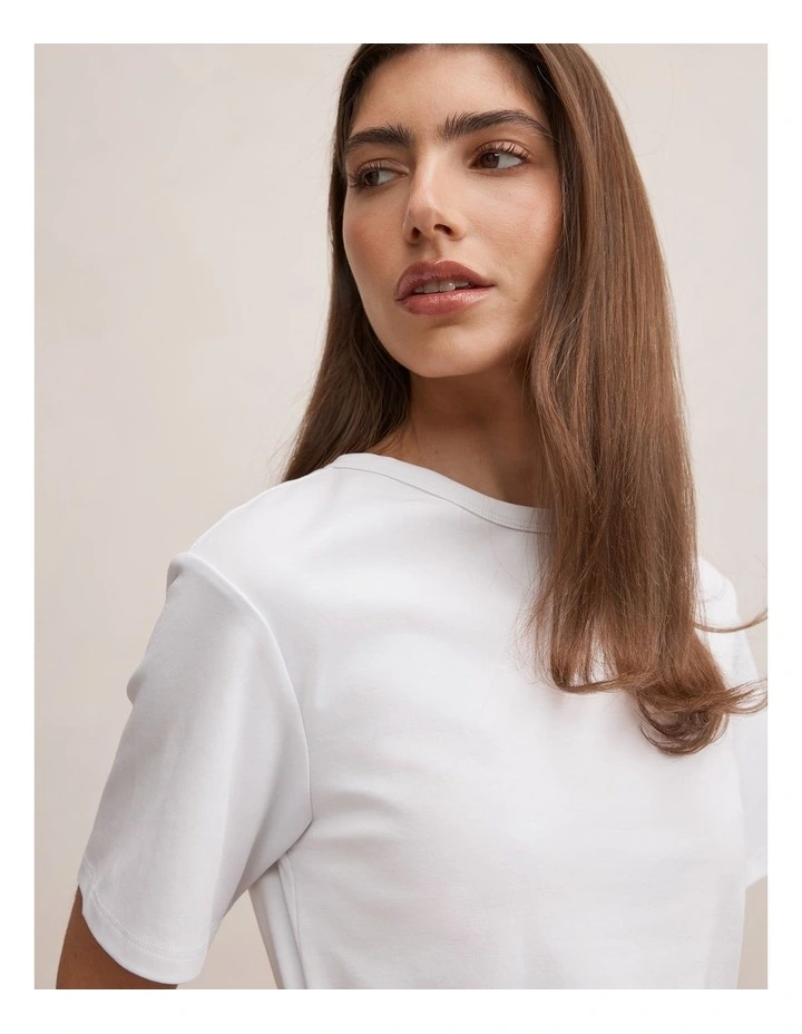 Penelope Tie T-Shirt in White image 4