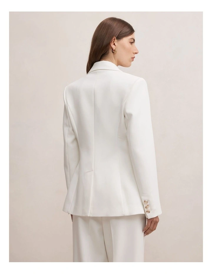 Lee Nipped Waist Blazer in White image 2