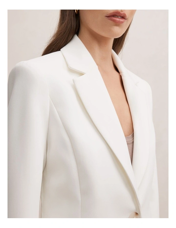 Lee Nipped Waist Blazer in White image 4