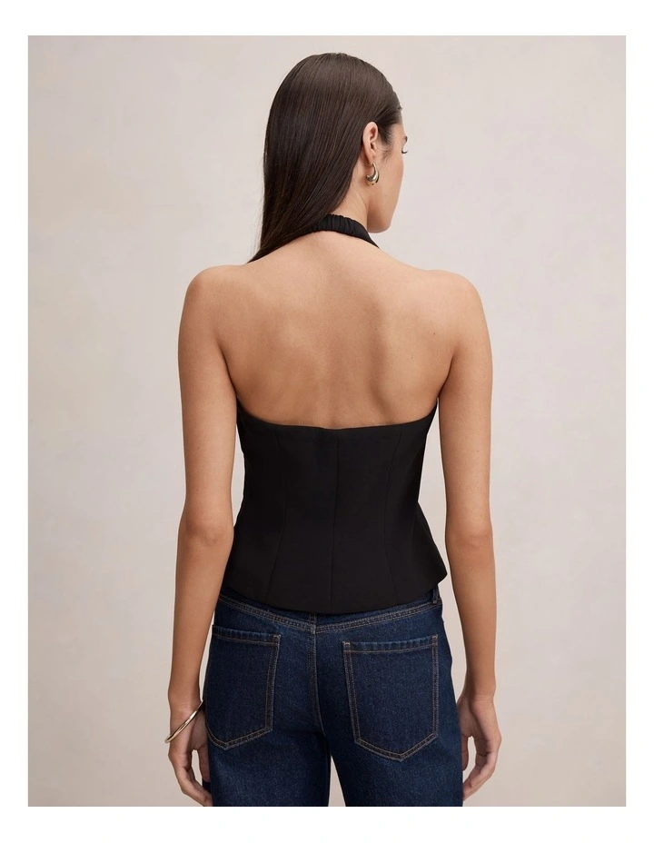 Bria Hardware Keyhole Top in Black image 2