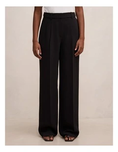 Eva Crepe Wide Leg Pants in Black