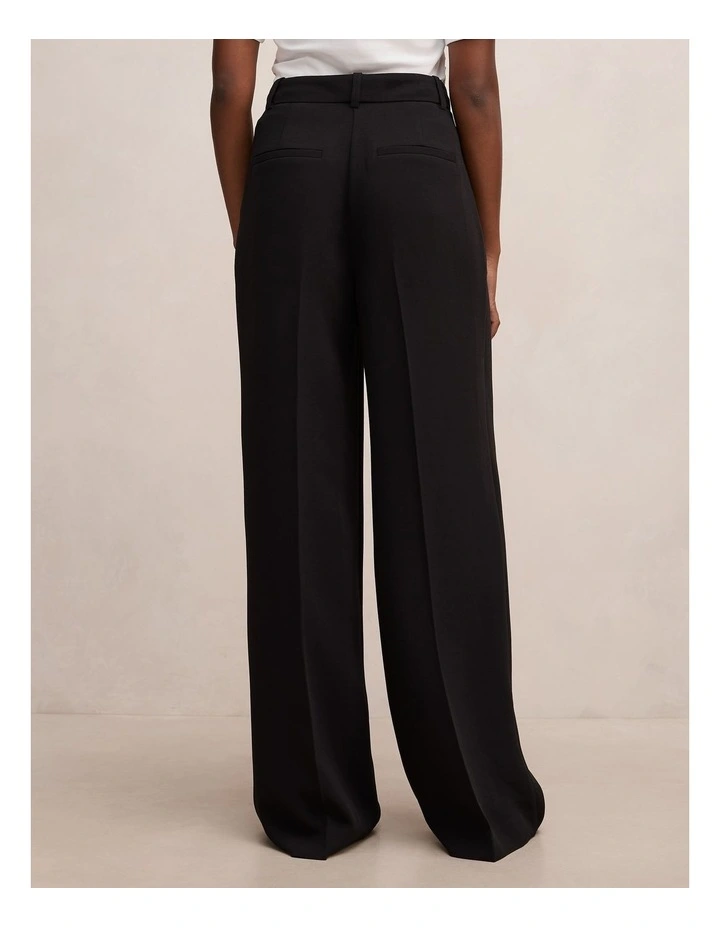 Eva Crepe Wide Leg Pants in Black image 2