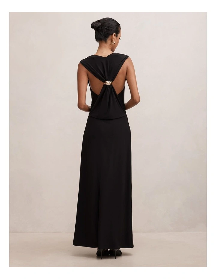 Jae Bubble Back Hardware Maxi Dress in Black image 2