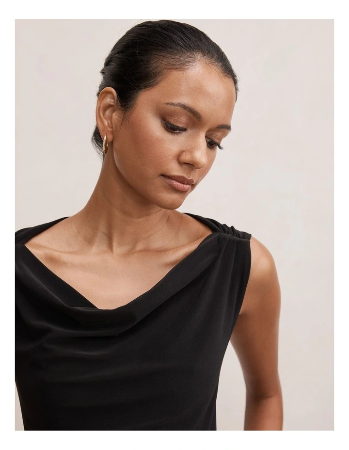 Jae Bubble Back Hardware Maxi Dress in Black image 4