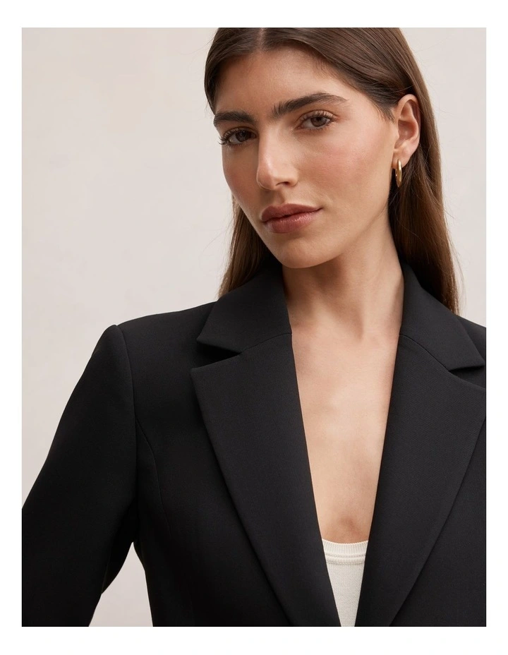 Lee Nipped Waist Blazer in Black image 4