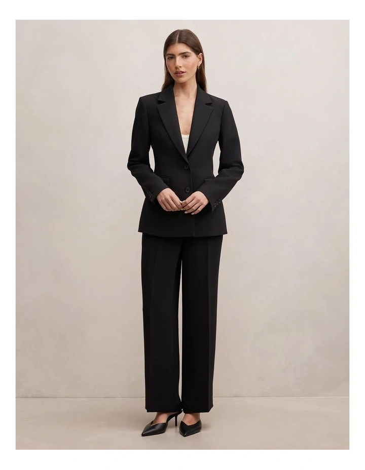 Lee Nipped Waist Blazer in Black image 5