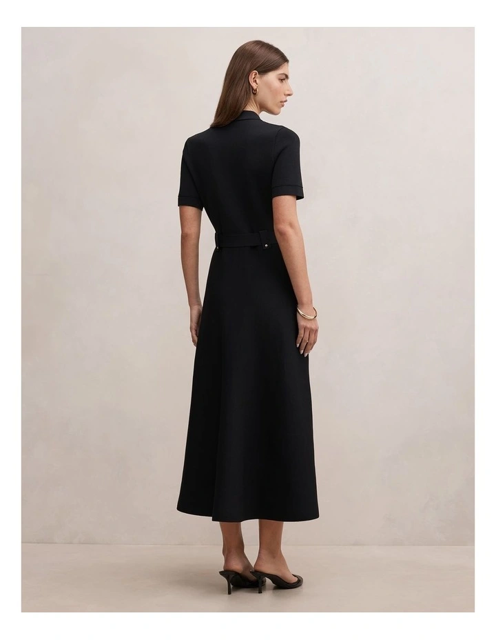 Amy Knitted Midi Dress in Black image 2