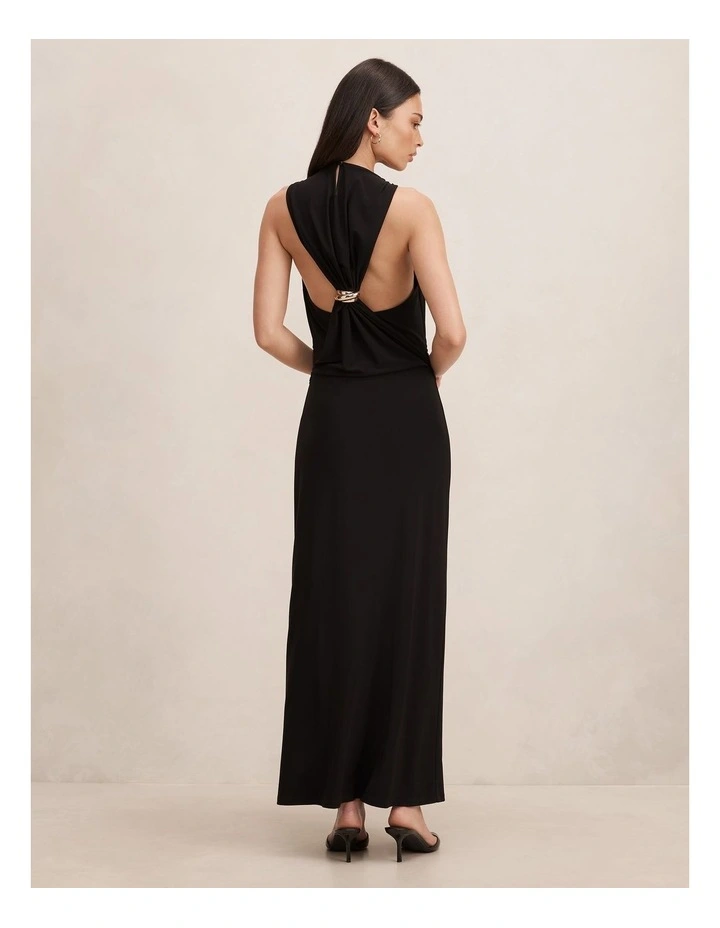 Jae Bubble Back Hardware Maxi Dress in Black image 2