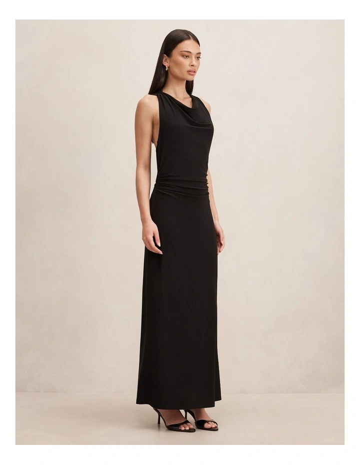 Jae Bubble Back Hardware Maxi Dress in Black image 3