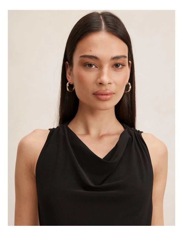 Jae Bubble Back Hardware Maxi Dress in Black image 4