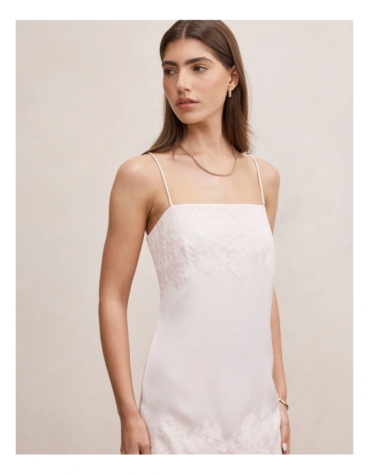 Haven Lace Trim Mini Dress in Pink image 4